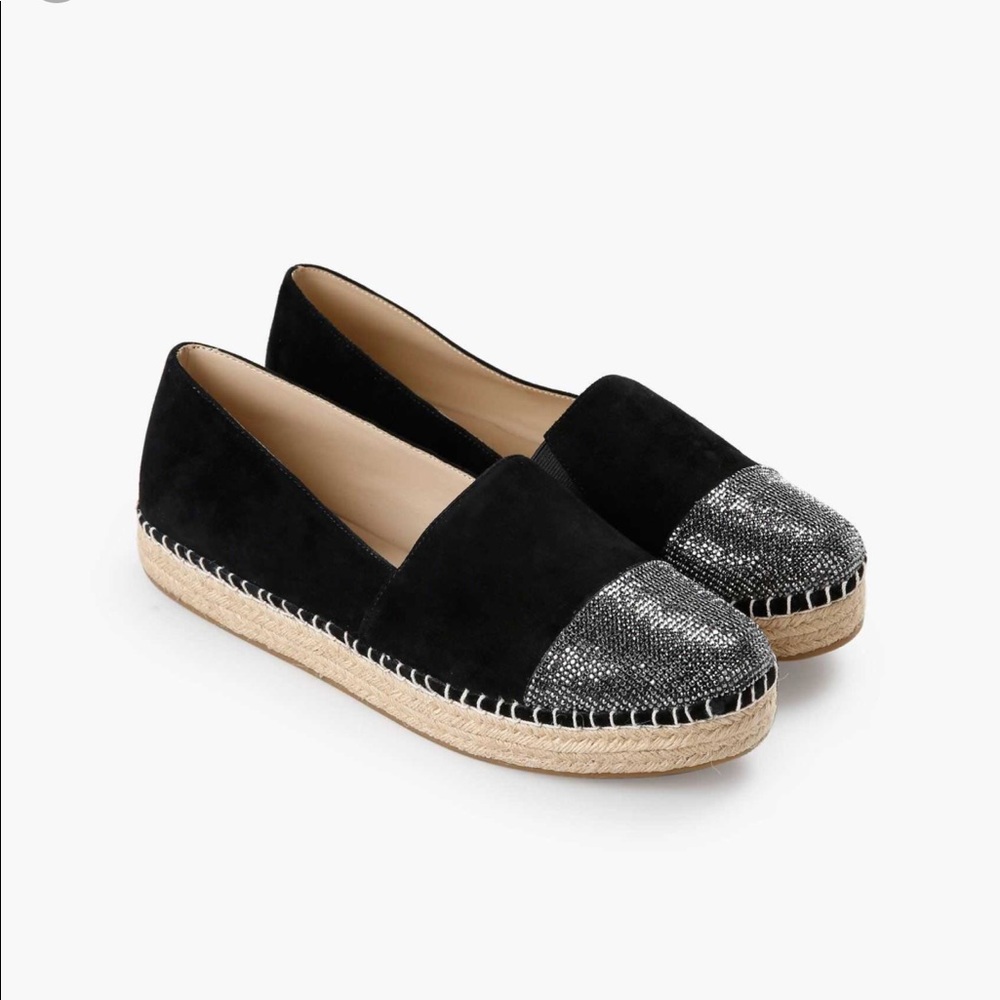 Steve Madden Pulsse Espadrille Flats Sz 8.5 Black
